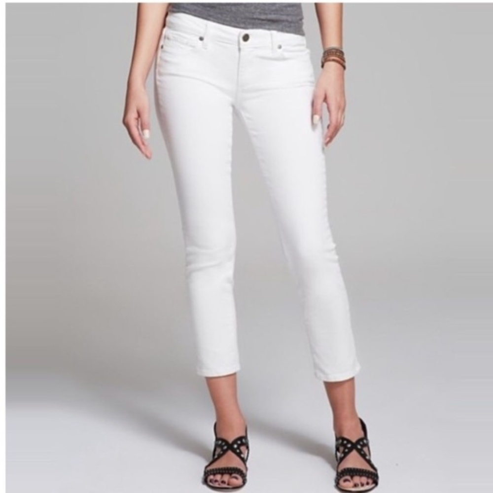 PAIGE WHITE TRANSCEND KYLIE CROP SKINNIES